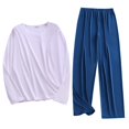 thumbnail image 2 of Weiqiqre Ensemble de Sport pour Hommes, Mode Décontractée, Couleur Unie, Col Rond, Manches Longues, Extensible, 2 of 3