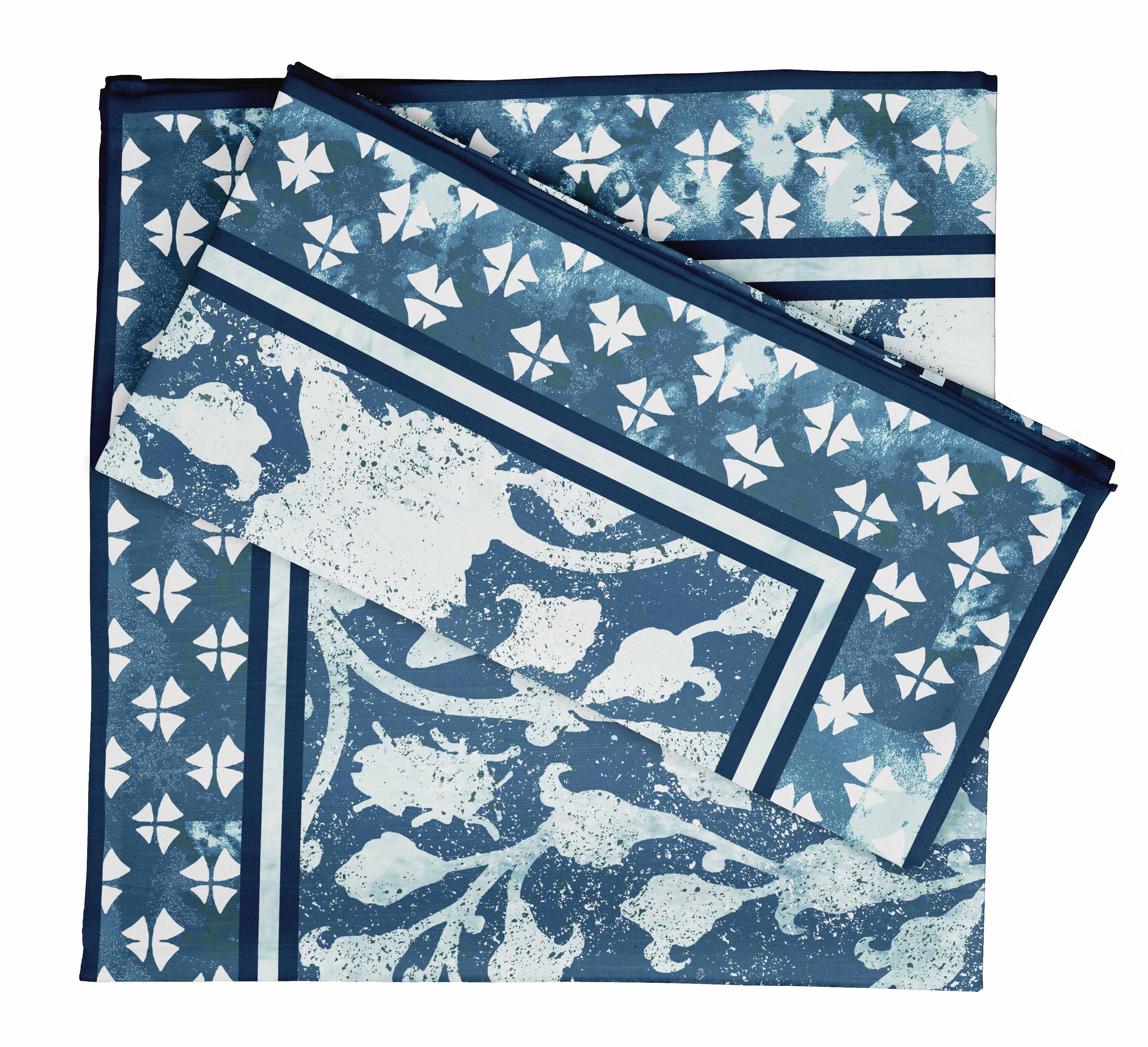 Vargottam Luxury Collection Dinner Table Linen Dcor Cotton Napkin Printed Fabric Reusable Napkins Set Of 6, 20 X 20 - Asian Batik