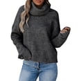 thumbnail image 2 of EGNMCR Chandails pour Femmes Chandail d'Hiver de Noël à Col Rond Manches Longues Tricoté Ample, 2 of 6