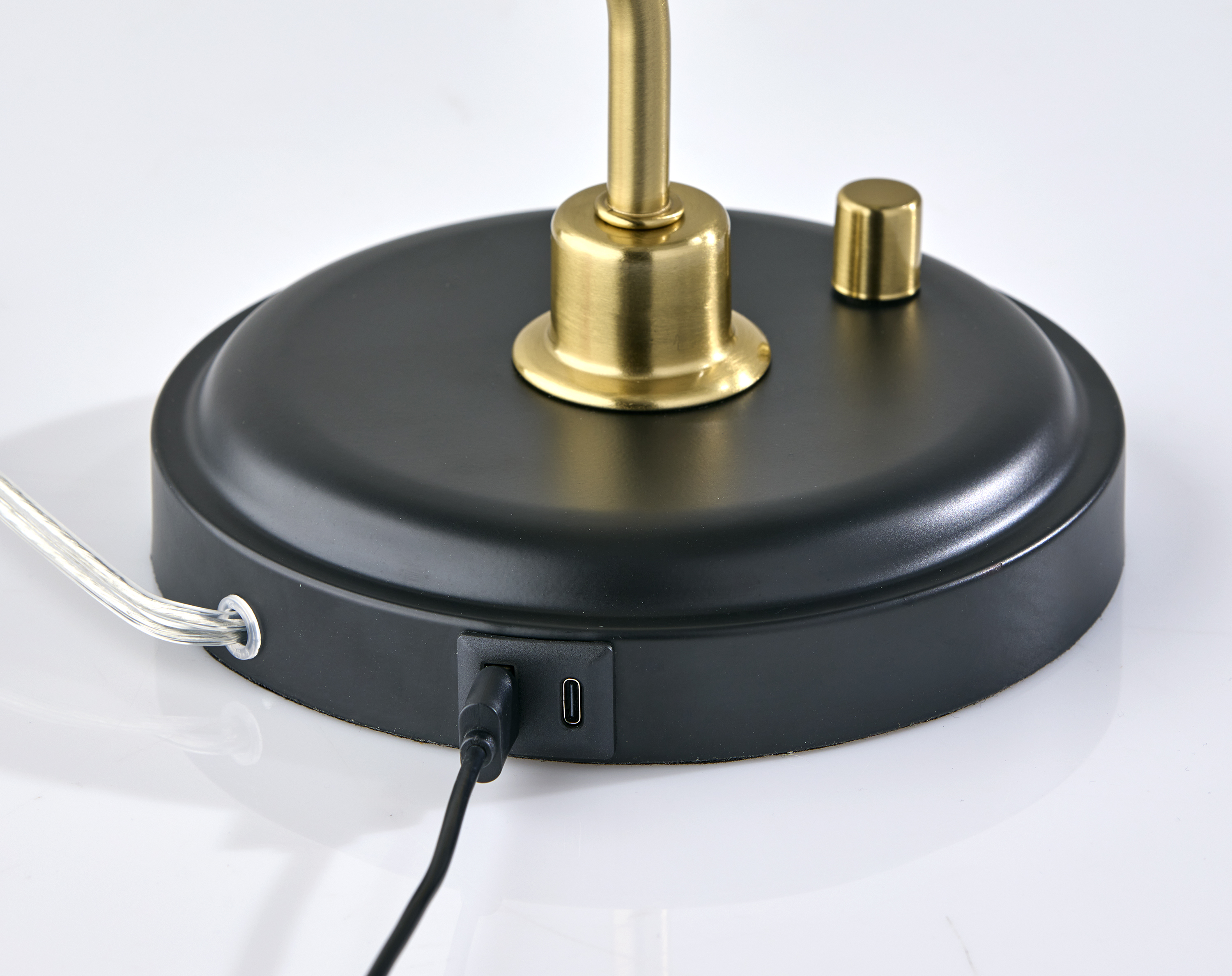 Lampe de bureau Better Homes & Gardens 45,7 cm (18 po) noire et dorée, design moderne