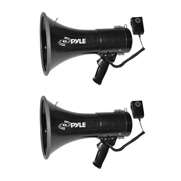 2) NEW PYLE PRO PMP53IN 50 Watt Professional Piezo Dynamic Megaphone with Aux-In