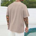 thumbnail image 5 of Chemises pour Hommes, Hommes Imprimé Col Rond Décontracté Mode Manches Courtes Blouses Col Rond Chemises, 5 of 5