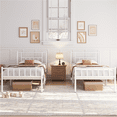 thumbnail image 2 of Fullfurnique Metal Platform Bed Frame with Headboard and Footboard, Twin, White, 2 of 7