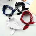 thumbnail image 3 of 3 Pieces Bandana Headscarf Neckerchief Nicki Scarf Biker Cloth Motorcycle Cloth Different Colors Paisley Pattern, Light Blue, 3 of 4