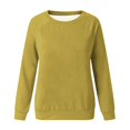 thumbnail image 4 of Hauts à Manches Longues pour Femmes Mode Femmes Décontracté Manches Longues Col Rond Uni Chandail pour Dames Hauts Blouse Blouses à Manches Longues pour Femmes Hauts à Manches Longues Hauts pour Femmes Manches Longues, 4 of 4