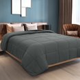 thumbnail image 1 of PiccoCasa Soft Lightweight Down Alternative Comforter, Dark Gray, Queen Size, 1 of 7