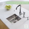 thumbnail image 3 of GloryStar Undermount Single Bowl Kitchen Sink, 304 Stainless Steel Deep Basin, Hand-Welded, Includes Bottom Grid & Accessories, 3 of 7