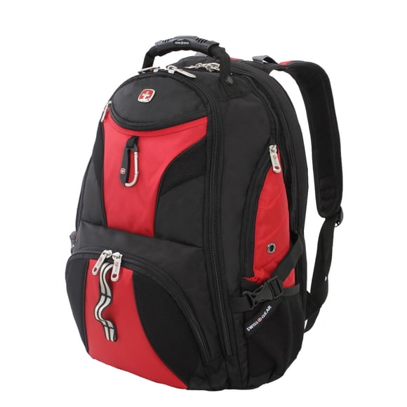 SwissGear 1900 Scansmart TSA Sac à Dos pour Ordinateur Portable de 17 Pouces, Noir/rouge