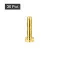 thumbnail image 3 of Unique Bargains Brass Hex Bolts, M4x16mm 30 Pack Fully Thread Grade 4.8 Machine Screws, 3 of 4