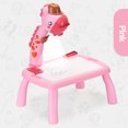 thumbnail image 2 of Riwcyla Multi,function Drawing Table Learning Desk with Function Trace and Draw Projector Art Drawing Board 24 Patterns Projection Tracing Painting Table Projection Sketchpad (Pink), 2 of 6