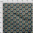 thumbnail image 3 of oneOone Velvet Turquoise Blue Fabric Asian Mandala Craft Projects Decor Fabric Printed By The Yard 58 Inch Wide, 3 of 4