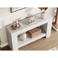 thumbnail image 3 of Longue Table Console, Table de Canapé Style Ferme à 2 Niveaux derrière le Sofa, Console d'Appoint Rectangulaire avec Rangement pour Couloir, Vestibule, Entrée, 3 of 8