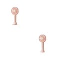 thumbnail image 3 of Decodeary Portable Fan Handheld Mini Desktop 3 Speed Cooler Office Dorm Travel Pink 2Set, 3 of 6