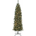 thumbnail image 2 of 7.5FT Pencil Christmas Tree,Artificial Pre-Lit Christmas Tree,Realistic Xmas Tree Artificial Holiday Decoration for Indoor and Outdoor Use, 2 of 8