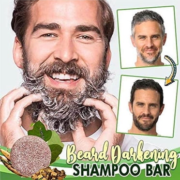 pitrice Barre de Shampoing Assombrissant pour Barbe Barre de Lavage pour Barbe Shampoing Assombrissant pour Cheveux Savon pour Hommes