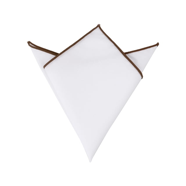 INSPIRE CHIC Men's Pocket Square Cotton Handkerchiefs for Suits Jacket Coffee One Size