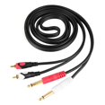 thumbnail image 2 of Audio Guitar Line Dual Male Jack Cable, Connect Unbalanced Telephone To Phono For High  Transmission, Enhanced Clarity For 2RCA To Double 6.35 Interface, 2 of 8