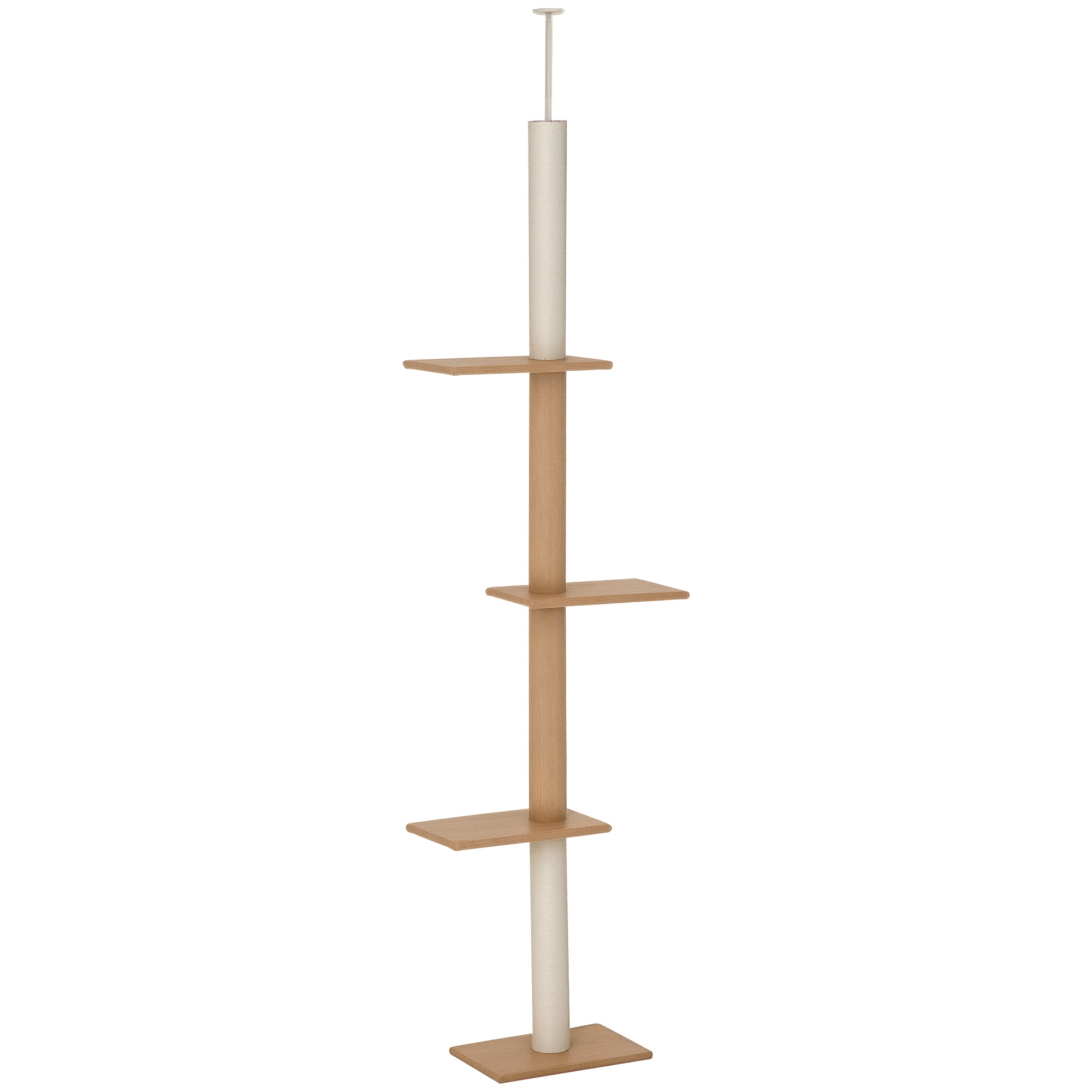 CoSoTower 100" Floor To Ceiling Cat Tree w/ 3 Perches Activity Center for Kittens Cat Tower Furniture, Brown