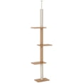 thumbnail image 1 of PawHut 100" Floor To Ceiling Cat Tree with 3 Perches, Brown, 1 of 10