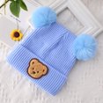 thumbnail image 4 of Faithtur Baby Winter Hat Cute Bear Pattern Knit Beanie Warm Cap for Infant Newborn Cold Weather Accessories, 4 of 8