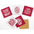 thumbnail image 2 of Inkdotpot Set of 6 Drink Coasters DecorativeNon,SlipCork Base4-inch Square PrintedCoastersEasy Clean- Quotes, 2 of 8