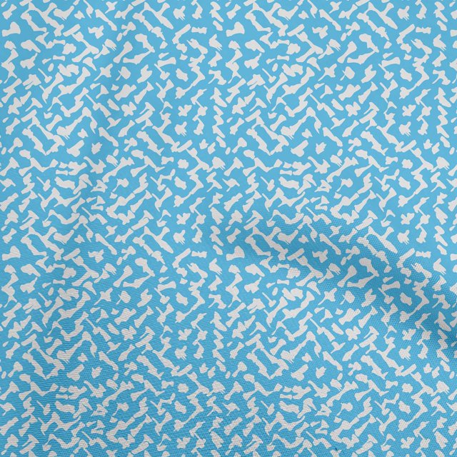 oneOone Cotton Poplin Twill Medium Blue Fabric Block Sewing Craft Projects Fabric Prints By Yard 56 Inch Wide-W4