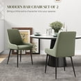 thumbnail image 4 of HOMCOM Dining Chairs Set of 2, PU Leather Kitchen Chairs with Metal Legs, 4 of 10
