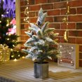 thumbnail image 3 of Flocking artificial Christmas tree, desktop cedar Christmas tree, indoor Christmas decorations, 3 of 5