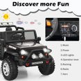 thumbnail image 4 of Gymax 12V Electric Kids Ride On Car Truck w/ MP3 Horn 2.4G Remote Control Black, 4 of 10