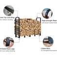 thumbnail image 3 of Firewood Rack Outdoor ft Heavy Duty Logs Holder for Indoor Fireplace Metal Wood Pile Storage Stacker Organizer Matte, 3 of 7