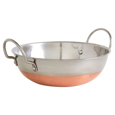 Imusa 9" Stainless Steel Kadhai With Copper Bottom And Stainless Steel Handles