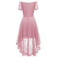 thumbnail image 4 of WEAIXIMIUNG Robes Tendance pour Invitées de Mariage pour Femmes Printemps 2024 Grande Taille Robe à Épaules Dénudées Asymétrique en A Robe de Cocktail de Mariage Rouge P, 4 of 4