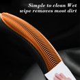 thumbnail image 4 of Brown D Shape Car Steering Wheel Cover Wood Grain Design Breathable Non Slip Steering Wheel Protector Universal Fit For Most Vehicles 14.96X14.96 Inch 1.08 Lb, 4 of 6