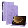 thumbnail image 1 of Tablet Case for FOXDOCK Samsung Galaxy Tab S10 Plus – Premium PU Leather Cover with Lily Embossed Design, Card Slots, 1 of 6