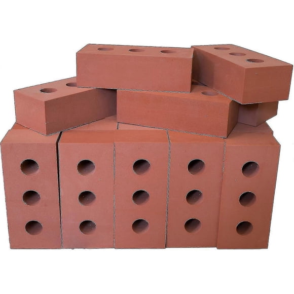 Jouet de Jeu de Rôle de Construction en Briques, Taille Réelle 1,6*0,8*0,45 cm Blocs de Construction en Mousse Factices (100)