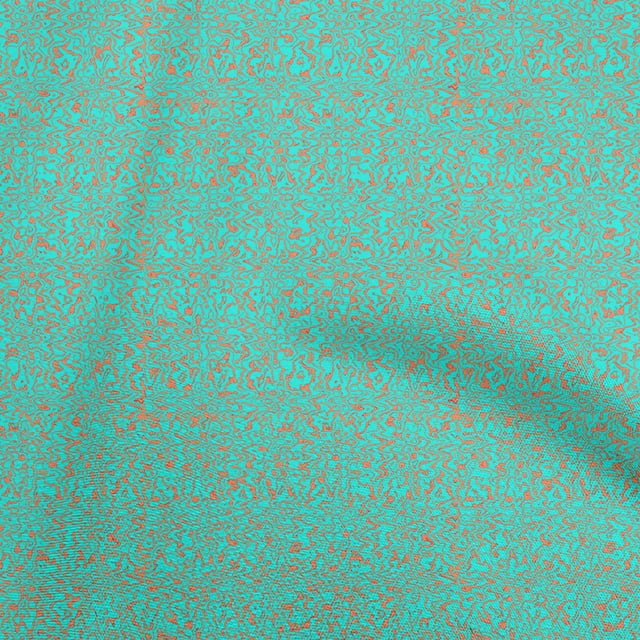 oneOone Tissu Popeline de Coton Vert Turquoise Tissu pour Robe Tissu Imprimé au Mètre 42 Pouces de Large-Cl
