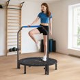 thumbnail image 2 of Soozier 45" Rebounder Trampoline for Adult with Adjustable Handle, Blue, 2 of 10
