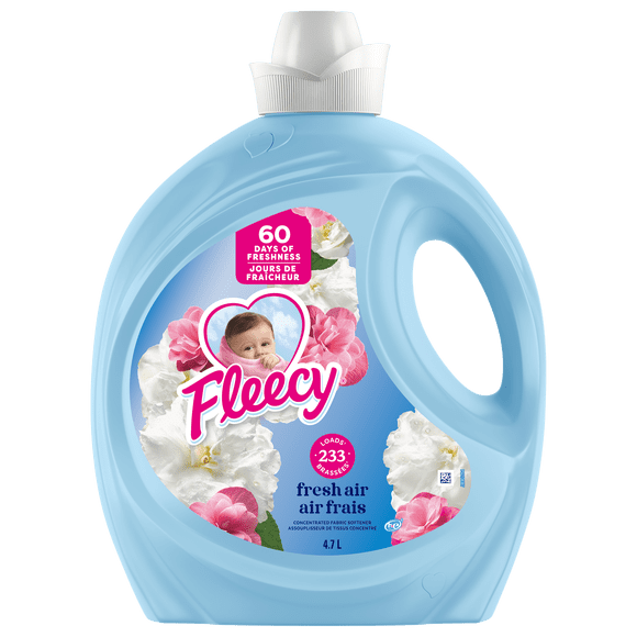 Fleecy Concentrated Fabric Softener, Fresh Air Scent, 4.7 L