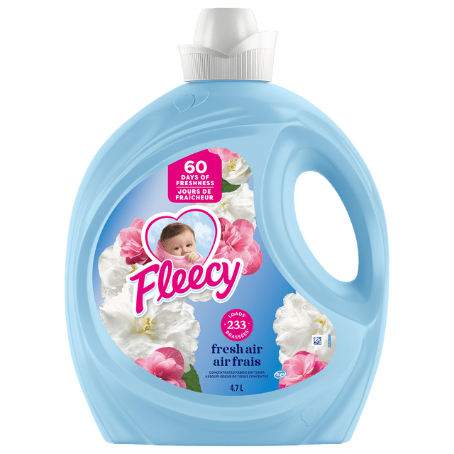 Fleecy Concentrated Fabric Softener, Fresh Air Scent, 4.7 L
