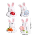 thumbnail image 3 of Lksixu 4 Pcs Easter Refrigerator Magnets, Easter Decorations Resin 3D Easter Bunny Eggs Fridge Magnet, Cute Rabbit Whiteboard Magnets Decorative Magnets for Home Office Kitchen Classroom, 3 of 7