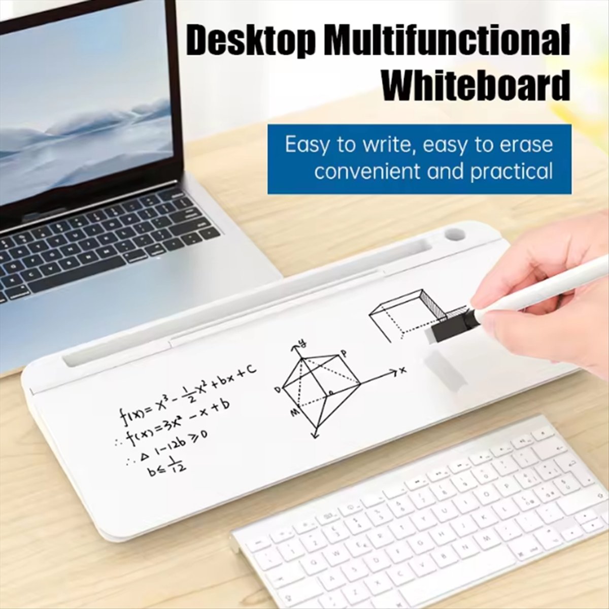 Desktop Keyboard Mini Whiteboard Writing Board Tempered Glass Business Office Erasable Note Memo Dry Erase Board