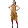 thumbnail image 1 of Moomaya Robe Kurti à une Épaule Imprimée pour Femme, Sans Manches, à Col Bénitier, Style Bohème, Tenue de Soirée de Designer, 1 of 7