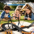 thumbnail image 4 of Electric Slot Car Race Track Sets with 4 High-Speed Racing Slot Cars Dual Racing Game with 2 Controllers Circular Overpass Track Featuring Flash Bridge Pendulum Gifts Toys for Boys Kids Age 6 7 8-12, 4 of 7