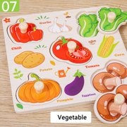 TopLLC Wooden Number Lette Puzzle Early Learning Baby Kids Educational Toys Puzzle Jigsaw