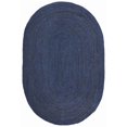 thumbnail image 2 of Aizza Trends 8x10 Ft Oval Navy Blue Jute Area Rug, Boho Chic Natural Jute Area Rug - Hand-Braided, Rustic Farmhouse Decor for Living Room Carpet,, 2 of 4