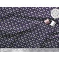 thumbnail image 2 of Soimoi Purple polyester Crepe Fabric Leaves Leaves Printed Fabric 1 Yard 42 Inch Wide, 2 of 3