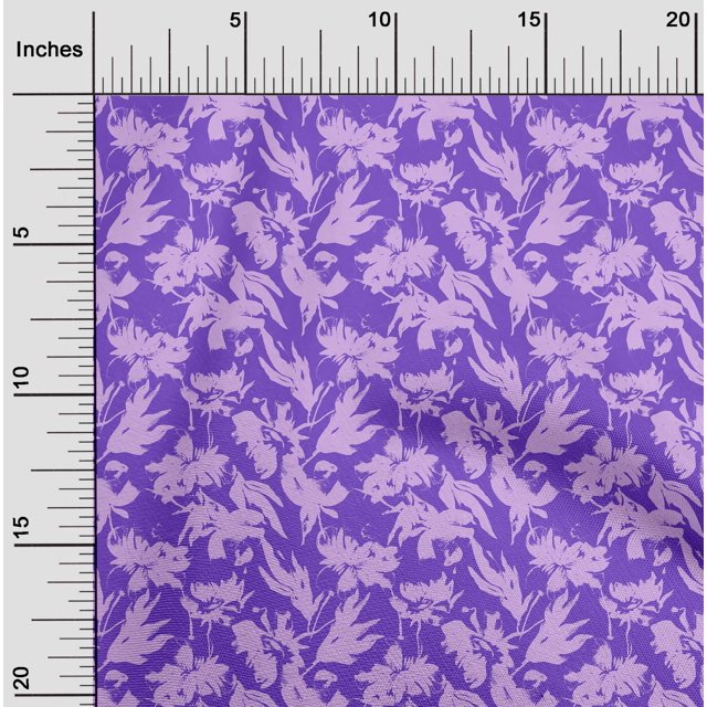 oneOone Velvet Purple Fabric Florals Craft Projects Decor Fabric Printed By The Yard 58 Inch Wide