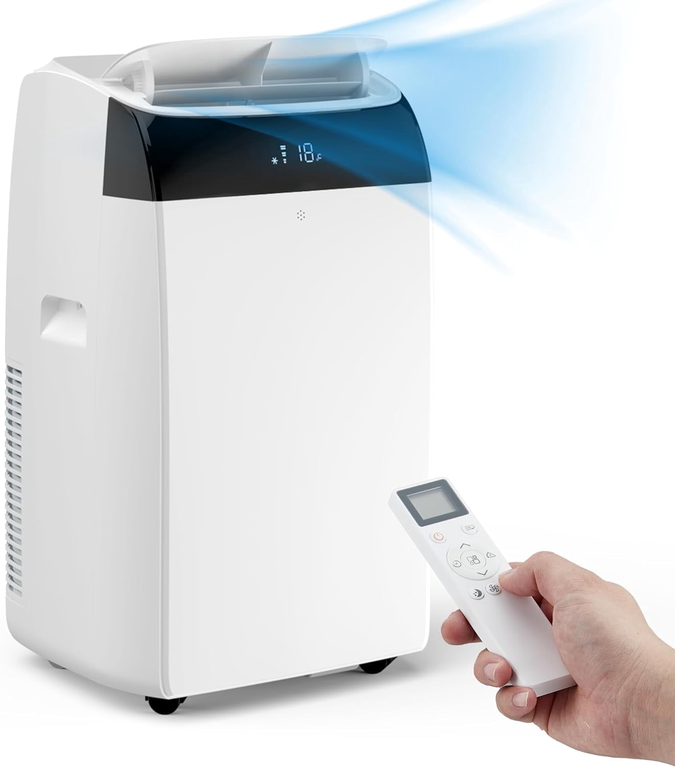 Wpond 12000 BTU 3-in-1 Cools up to 450-550 Sq.Ft Portable Air Conditioner, White