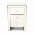 thumbnail image 4 of Nightstand, Nightstand, Mirrored Nightstand, Bedroom Nightstand, MDF Nightstand, Mirrored Bedside Table, Three Drawer Nightstand, Mirrored Nightstand with Clear Knobs, 4 of 4