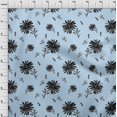 thumbnail image 4 of oneOone Rayon Grayish Blue Fabric Floral Craft Projects Decor Fabric Printed By The Yard 56 Inch Wide, 4 of 4
